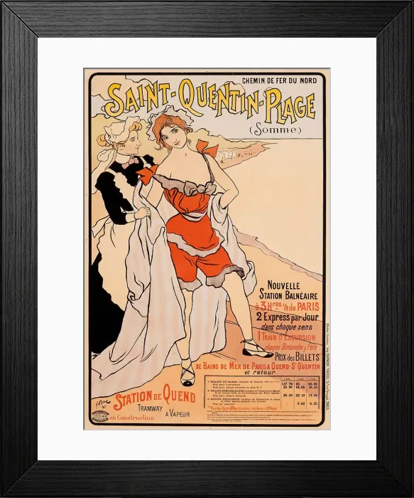 Framed Print : La plage de Saint-Quentin, 1897. Creator: Bac, Ferdinand (1859-1952) Framed Print : La plage de Saint-Quentin, 1897. Creator: Bac, Ferdinand (1859-1952)