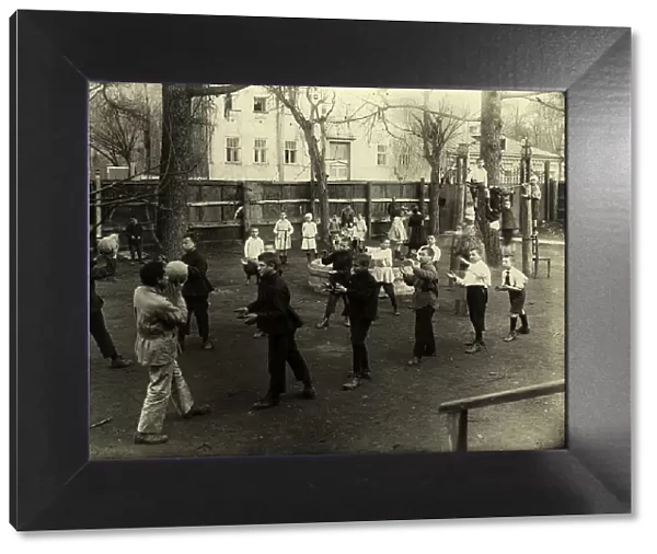 Moscow: Jewish orphanage named after the Comintern. Games in the garden, 1920-1929. Creator: Unknown