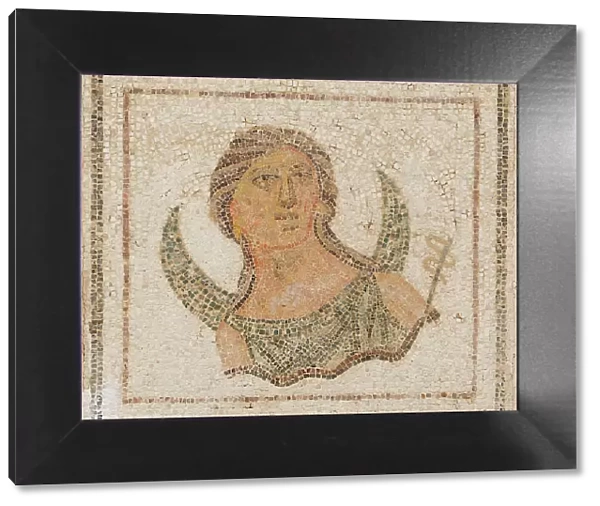 Luna, Goddess of the Moon. Roman Mosaic, 3rd cen. AD. Creator: Classical Antiquities
