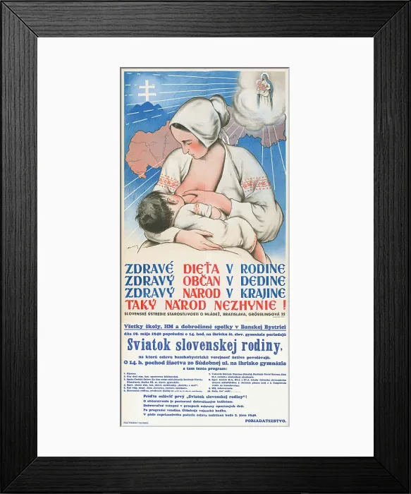 Framed Print : A healthy child in the family, 1940. Creator: Kovacik, Andrej (1899-1953) Framed Print : A healthy child in the family, 1940. Creator: Kovacik, Andrej (1899-1953)