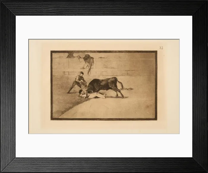 Framed Print : La Tauromaquia: The unfortunate death of Pepe Illo in the Madrid arena, 1815-1816. Creator: Goya, Francisco, de (1746-1828) Framed Print : La Tauromaquia: The unfortunate death of Pepe Illo in the Madrid arena, 1815-1816. Creator: Goya, Francisco, de (1746-1828)