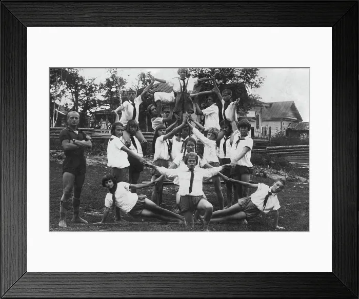 Framed Print : At the pioneer camp, 1928. Creator: Unknown Framed Print : At the pioneer camp, 1928. Creator: Unknown