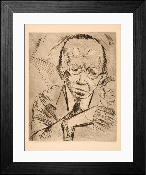 Framed Print : The critic (Portrait of Paul Fechter (1880-1958), 1921. Creator: Pechstein, Hermann Max (1881-1955) Framed Print : The critic (Portrait of Paul Fechter (1880-1958), 1921. Creator: Pechstein, Hermann Max (1881-1955)