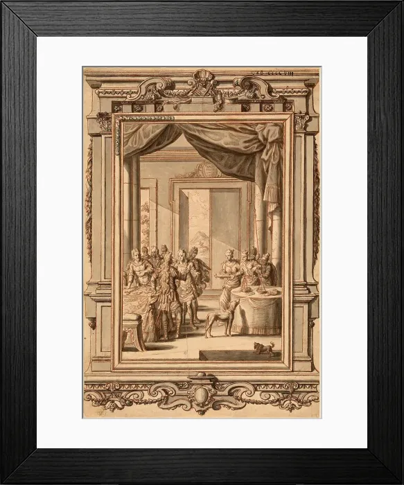 Framed Print : Absalom's beautiful hair. Creator: Füssli, Johann Melchior (1677-1736) Framed Print : Absalom's beautiful hair. Creator: Füssli, Johann Melchior (1677-1736)