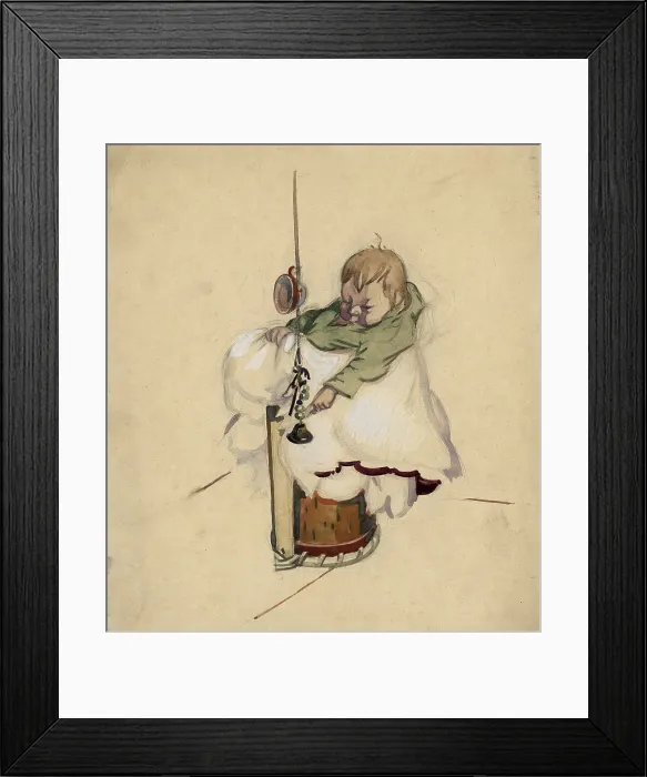 Framed Print : Child in Naroysan'. Selkups, 1920. Creator: A. G. Vargin. Child in Naroysan'. Selkups, 1920. Creator: A. G. Vargin