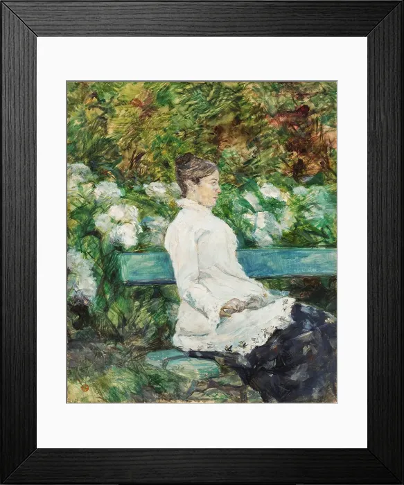 Framed Print : Madame Countess Adèle de Toulouse-Lautrec in the Garden of Malromé, 1880-1882. Creator: Toulouse-Lautrec, Henri, de (1864-1901) Framed Print : Madame Countess Adèle de Toulouse-Lautrec in the Garden of Malromé, 1880-1882. Creator: Toulouse-Lautrec, Henri, de (1864-1901)