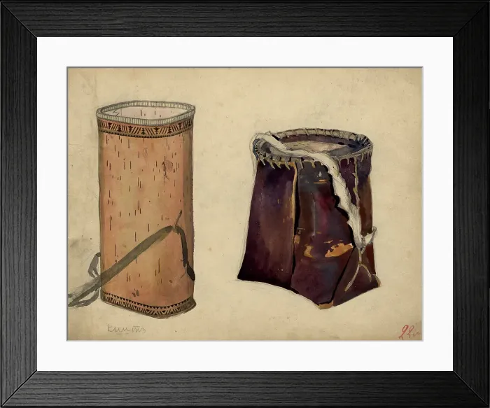 Framed Print : Tamgas made of birch bark of various types, Selkups, 1920. Creator: A. G. Vargin Framed Print : Tamgas made of birch bark of various types, Selkups, 1920. Creator: A. G. Vargin