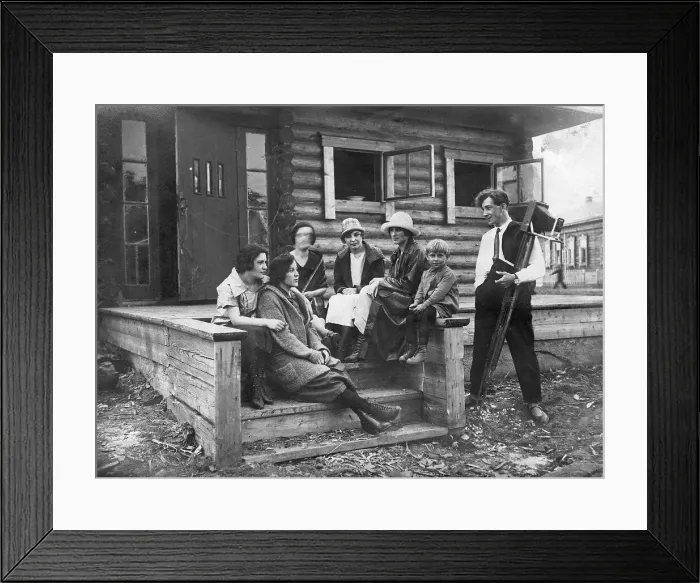 Framed Print : Colonists Khelgut and Iva with a Group of Russian Teachers, 1927. Creator: Unknown Framed Print : Colonists Khelgut and Iva with a Group of Russian Teachers, 1927. Creator: Unknown