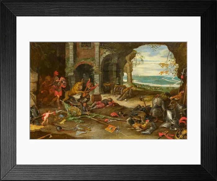Framed Print : Allegorical depiction of the struggle in Europe, ca 1648. Creator: Brueghel, Jan, the Younger (1601-1678) Framed Print : Allegorical depiction of the struggle in Europe, ca 1648. Creator: Brueghel, Jan, the Younger (1601-1678)