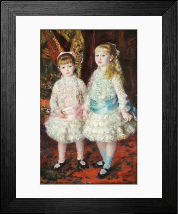 Framed Print : Pink and Blue - Alice and Elisabeth Cahen d'Anvers, 1881. Creator: Renoir, Pierre Auguste (1841-1919) Framed Print : Pink and Blue - Alice and Elisabeth Cahen d'Anvers, 1881. Creator: Renoir, Pierre Auguste (1841-1919)