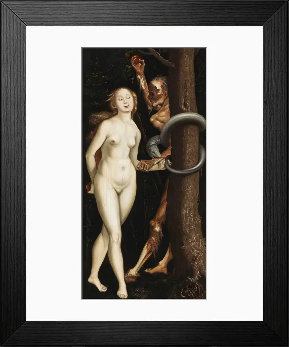 Framed Print : Eve, the Serpent and Death, ca 1510-1515. Creator: Baldung (Baldung Grien), Hans (1484-1545)