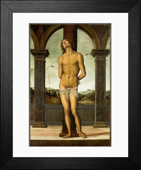 Framed Print : Saint Sebastian at the Column, ca 1500-1510. Creator: Perugino (ca. 1450-1523) Framed Print : Saint Sebastian at the Column, ca 1500-1510. Creator: Perugino (ca. 1450-1523)