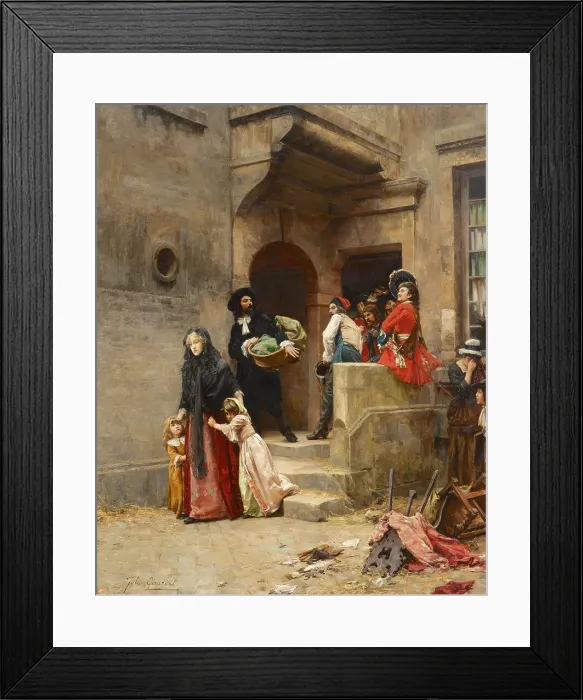Framed Print : Scene from the Dragonnades. Creator: Girardet, Jules (1856-1938) Framed Print : Scene from the Dragonnades. Creator: Girardet, Jules (1856-1938)