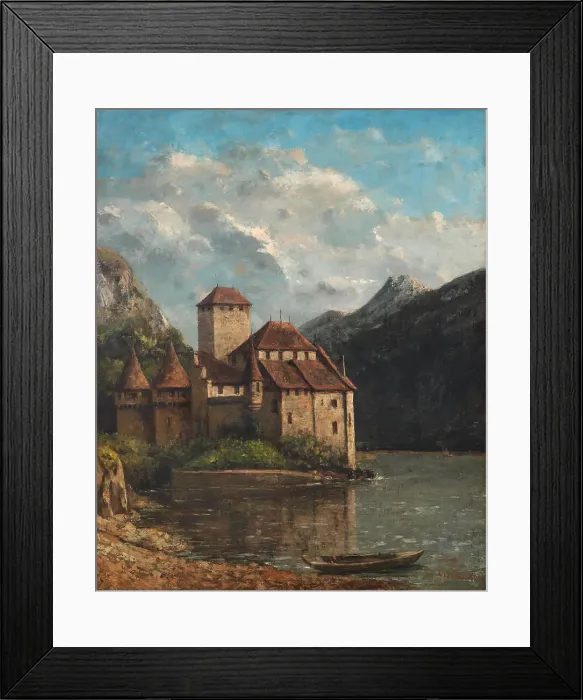 Framed Print : Chillon Castle, after 1873. Creator: Courbet, Gustave (1819-1877) Framed Print : Chillon Castle, after 1873. Creator: Courbet, Gustave (1819-1877)