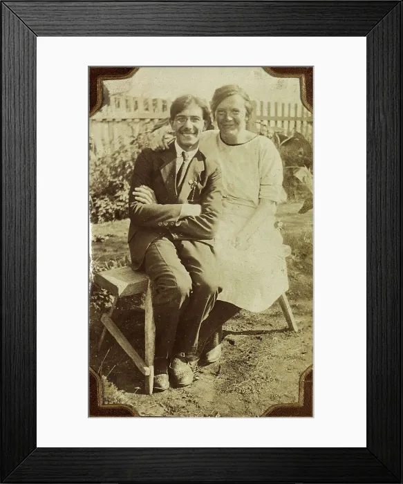 Framed Print : Outside the House, 1925. Creator: Unknown Framed Print : Outside the House, 1925. Creator: Unknown