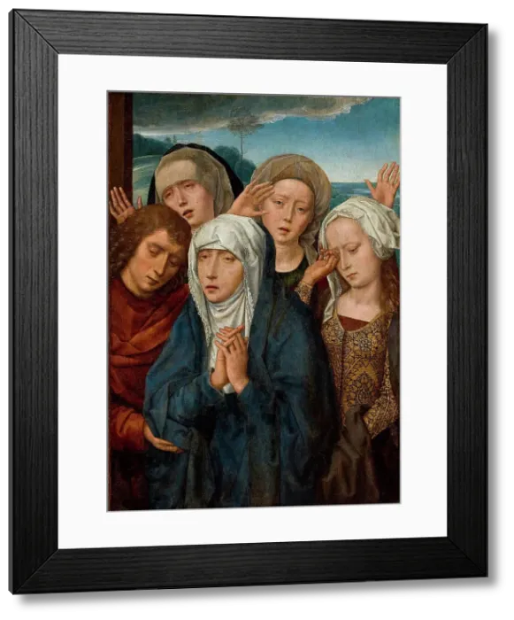 Framed Print : The Mourning Virgin with Saint John and the Pious Women from Galilee, 1485-1490. Creator: Memling, Hans (1433 / 40-1494) Framed Print : The Mourning Virgin with Saint John and the Pious Women from Galilee, 1485-1490. Creator: Memling, Hans (1433 / 40-1494)