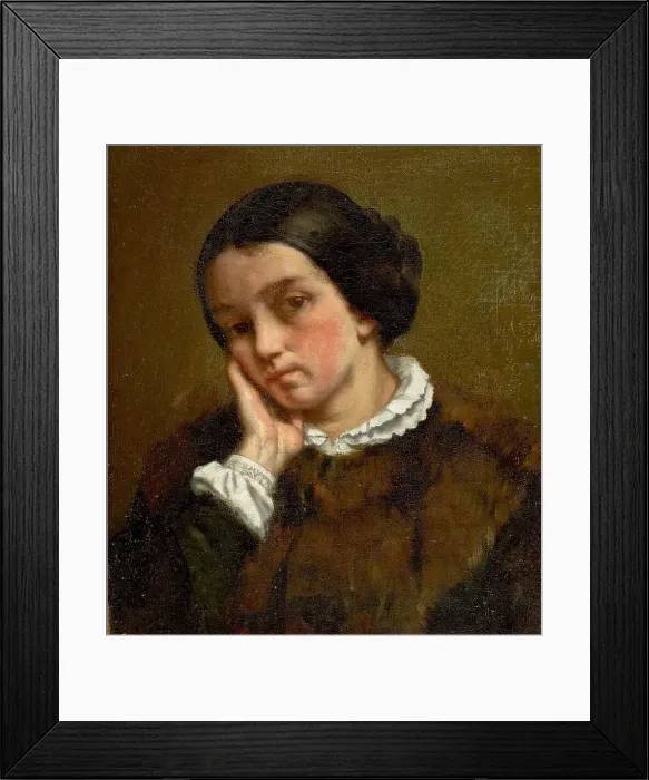 Framed Print : Zélie Courbet, 1847. Creator: Courbet, Gustave (1819-1877) Framed Print : Zélie Courbet, 1847. Creator: Courbet, Gustave (1819-1877)