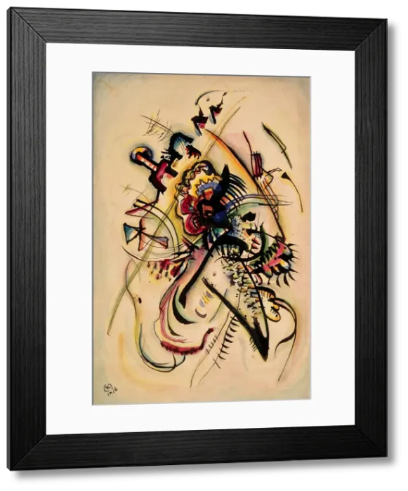 Framed Print : An eine Stimme (With One Voice), 1916. Creator: Kandinsky, Wassily Vasilyevich (1866-1944) Framed Print : An eine Stimme (With One Voice), 1916. Creator: Kandinsky, Wassily Vasilyevich (1866-1944)