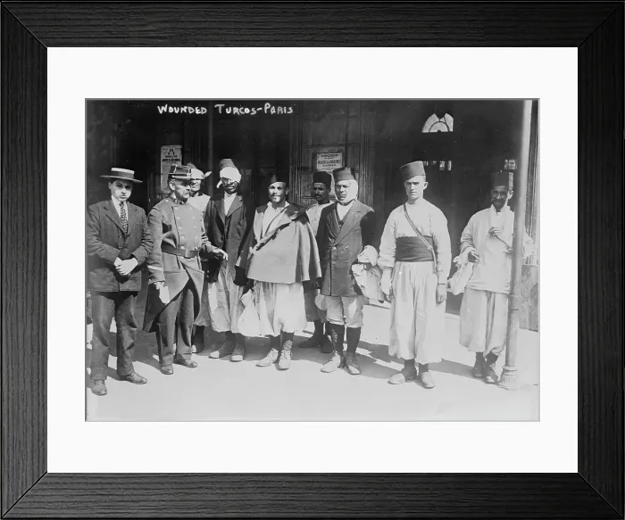 Framed Print : Wounded Turcos in Paris, 1914. Creator: Bain News Service Framed Print : Wounded Turcos in Paris, 1914. Creator: Bain News Service