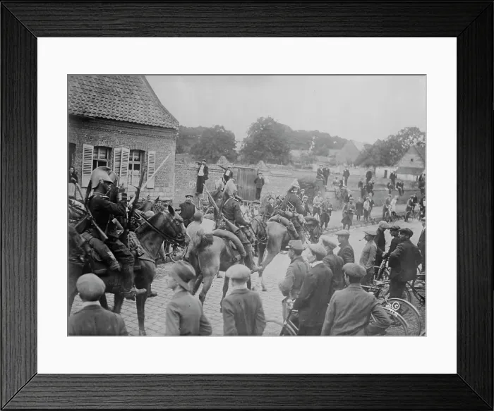Framed Print : Uhlan prisoners near Douai, between c1914 and c1915. Creator: Bain News Service Framed Print : Uhlan prisoners near Douai, between c1914 and c1915. Creator: Bain News Service