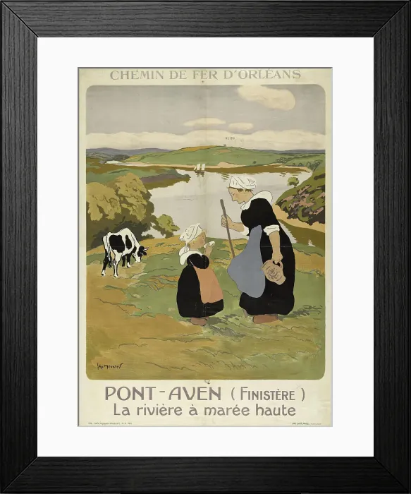 Framed Print : Chemin de fer d'Orléans. Pont-Aven (Finistère), 1914. Creator: Meunier, Henri Georges (1873-1922) Framed Print : Chemin de fer d'Orléans. Pont-Aven (Finistère), 1914. Creator: Meunier, Henri Georges (1873-1922)