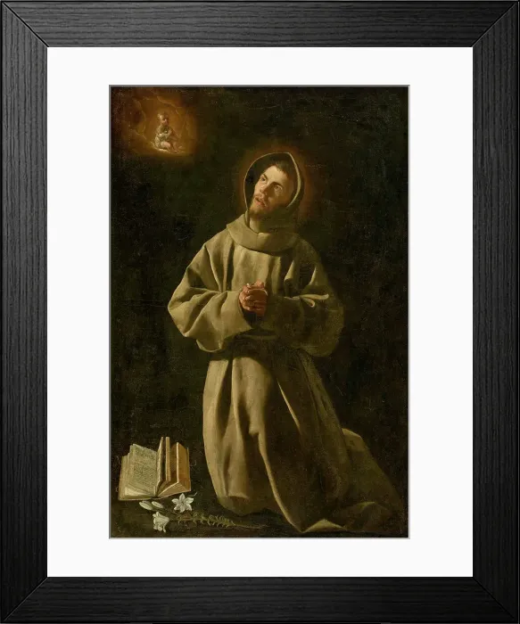 Framed Print : The Apparition of the Infant Jesus to Saint Anthony of Padua, 1627-1630. Creator: Zurbarán, Francisco, de (1598-1664) Framed Print : The Apparition of the Infant Jesus to Saint Anthony of Padua, 1627-1630. Creator: Zurbarán, Francisco, de (1598-1664)