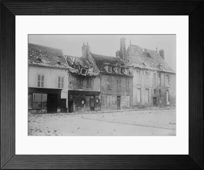Framed Print : Soissons after bombardment, 1914. Creator: Bain News Service Framed Print : Soissons after bombardment, 1914. Creator: Bain News Service