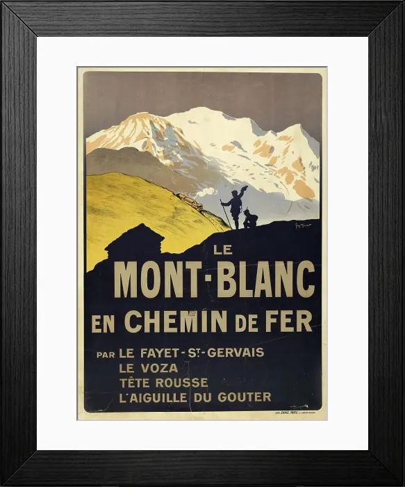 Framed Print : Le Mont Blanc en chemin de fer, 1911. Creator: Meunier, Henri Georges (1873-1922) Framed Print : Le Mont Blanc en chemin de fer, 1911. Creator: Meunier, Henri Georges (1873-1922)