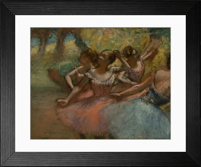 Framed Print : Four Ballet Dancer on Stage, 1885-1890. Creator: Degas, Edgar (1834-1917) Framed Print : Four Ballet Dancer on Stage, 1885-1890. Creator: Degas, Edgar (1834-1917)