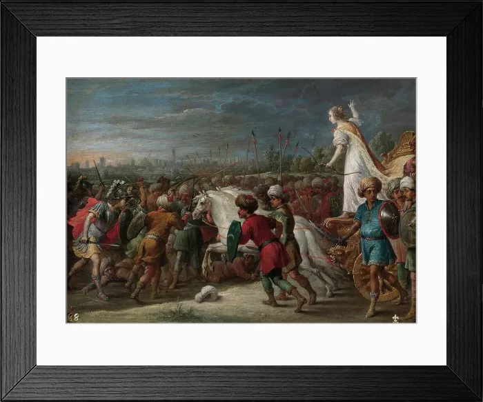 Framed Print : Armida in the battle against the Saracens, 1628-1630. Creator: Teniers, David, the Younger (1610-1690) Framed Print : Armida in the battle against the Saracens, 1628-1630. Creator: Teniers, David, the Younger (1610-1690)