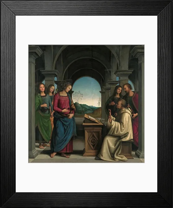 Framed Print : The Vision of Saint Bernard, c.1490-1495. Creator: Perugino (ca. 1450-1523) Framed Print : The Vision of Saint Bernard, c.1490-1495. Creator: Perugino (ca. 1450-1523)