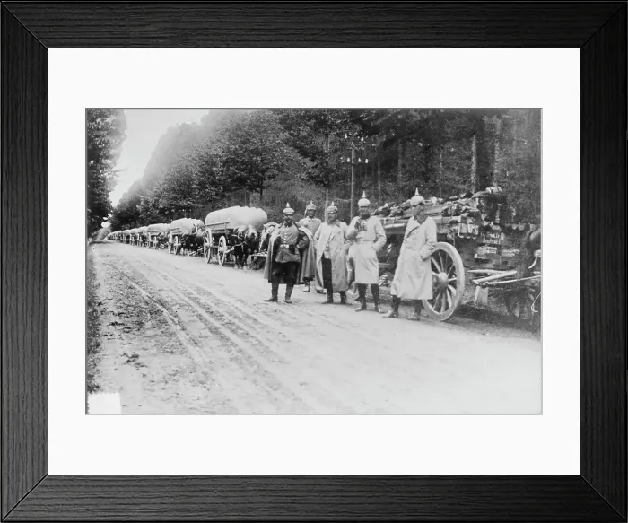 Framed Print : German bridge train, between c1914 and c1915. Creator: Bain News Service Framed Print : German bridge train, between c1914 and c1915. Creator: Bain News Service