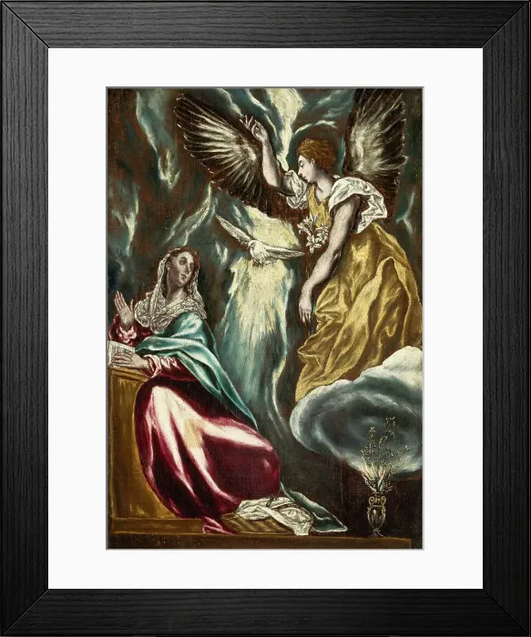 Framed Print : The Annunciation, ca. 1600. Creator: El Greco, Dominico (1541-1614) Framed Print : The Annunciation, ca. 1600. Creator: El Greco, Dominico (1541-1614)