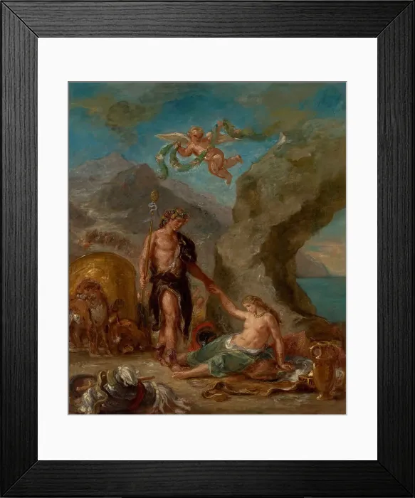 Framed Print : Four Seasons, Autumn: Bacchus and Ariadne, 1856-1863. Creator: Delacroix, Eugène (1798-1863) Framed Print : Four Seasons, Autumn: Bacchus and Ariadne, 1856-1863. Creator: Delacroix, Eugène (1798-1863)