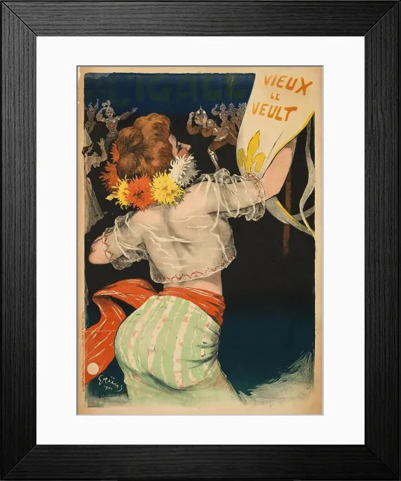 Framed Print : La Cigale. Vieux le veult, 1900. Creator: Grün, Jules-Alexandre (1868-1938) Framed Print : La Cigale. Vieux le veult, 1900. Creator: Grün, Jules-Alexandre (1868-1938)