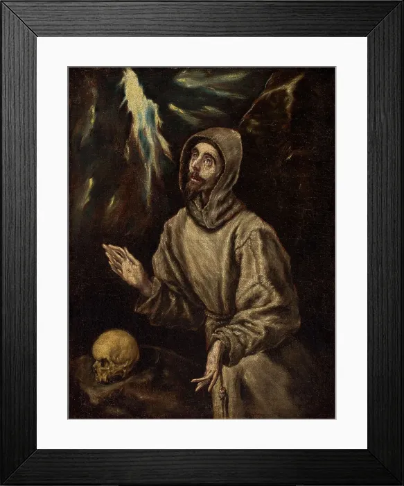 Framed Print : Saint Francis receiving the Stigmata, 1600. Creator: El Greco, Dominico (1541-1614) Framed Print : Saint Francis receiving the Stigmata, 1600. Creator: El Greco, Dominico (1541-1614)