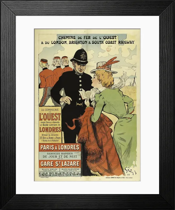 Framed Print : Chemins de fer de l'Ouest et du London, 1899. Creator: Grün, Jules-Alexandre (1868-1938) Framed Print : Chemins de fer de l'Ouest et du London, 1899. Creator: Grün, Jules-Alexandre (1868-1938)