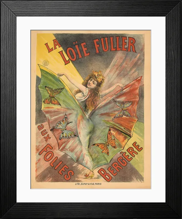Framed Print : La Loïe Fuller aux Folies Bergère, 1893. Creator: Pal (Jean de Paléologue) (1855-1942) Framed Print : La Loïe Fuller aux Folies Bergère, 1893. Creator: Pal (Jean de Paléologue) (1855-1942)