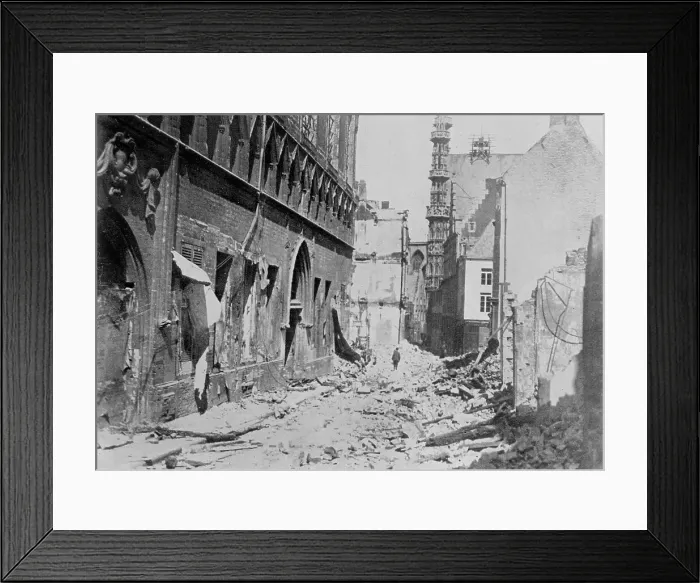 Framed Print : Library, Louvain, between c1914 and c1915. Creator: Bain News Service Framed Print : Library, Louvain, between c1914 and c1915. Creator: Bain News Service