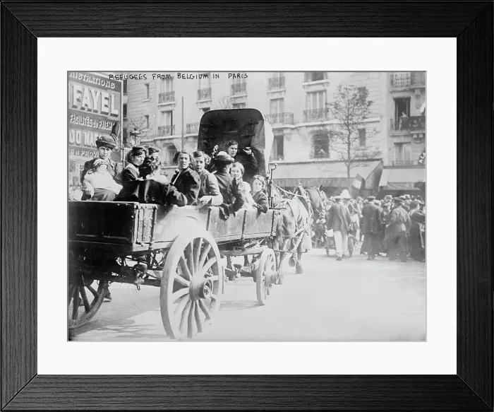 Framed Print : Refugees from Belgium in Paris, 1914, 1914. Creator: Bain News Service Framed Print : Refugees from Belgium in Paris, 1914, 1914. Creator: Bain News Service