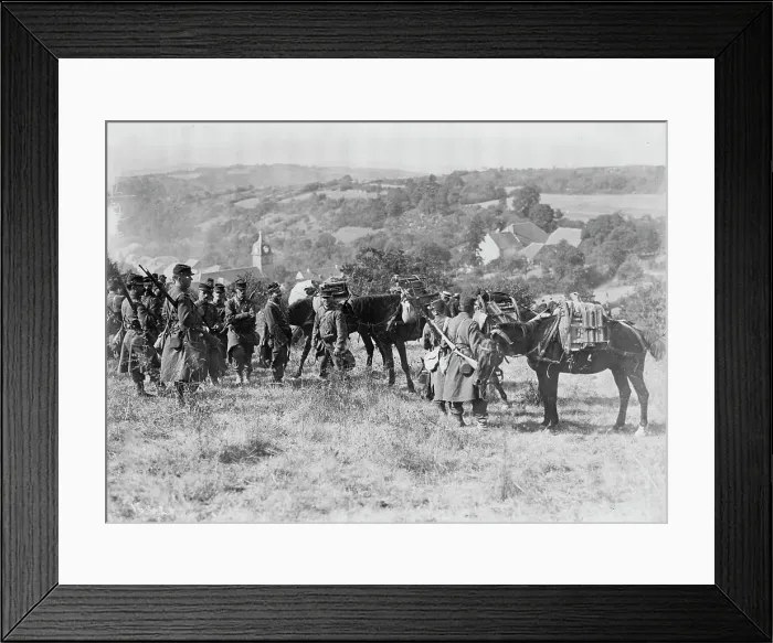 Framed Print : French Mitrailleuse Detachment, between c1914 and c1915. Creator: Bain News Service