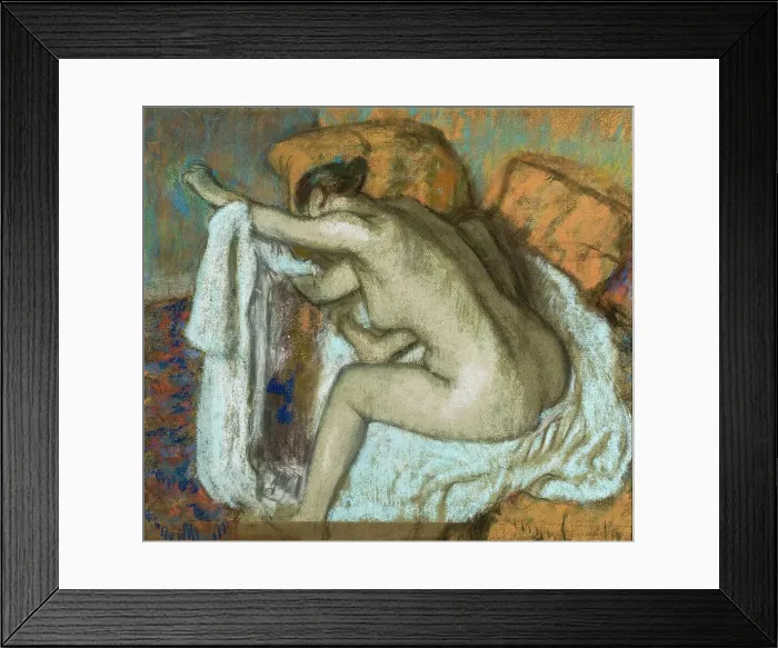 Framed Print : Woman Drying her Left Arm (After the Bath), ca 1884. Creator: Degas, Edgar (1834-1917) Framed Print : Woman Drying her Left Arm (After the Bath), ca 1884. Creator: Degas, Edgar (1834-1917)