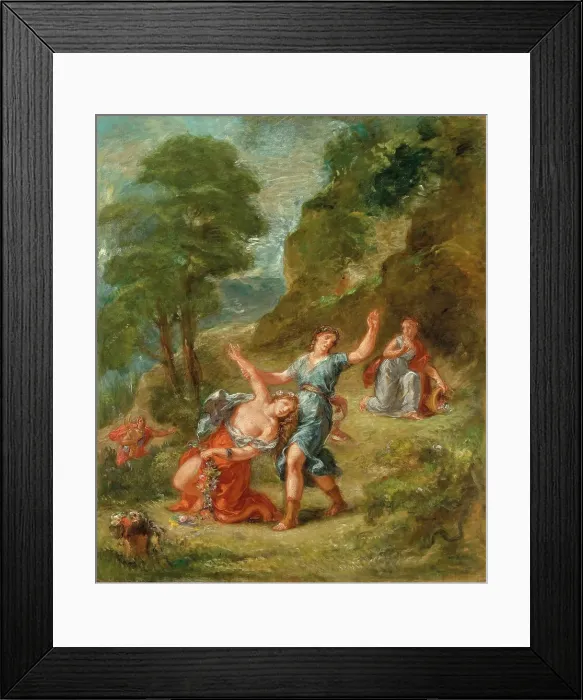 Framed Print : Four Seasons, The Spring: Eurydice Bitten by a Serpent while Picking Flowers... 1856-1863. Creator: Delacroix, Eugène (1798-1863) Framed Print : Four Seasons, The Spring: Eurydice Bitten by a Serpent while Picking Flowers... 1856-1863. Creator: Delacroix, Eugène (1798-1863)
