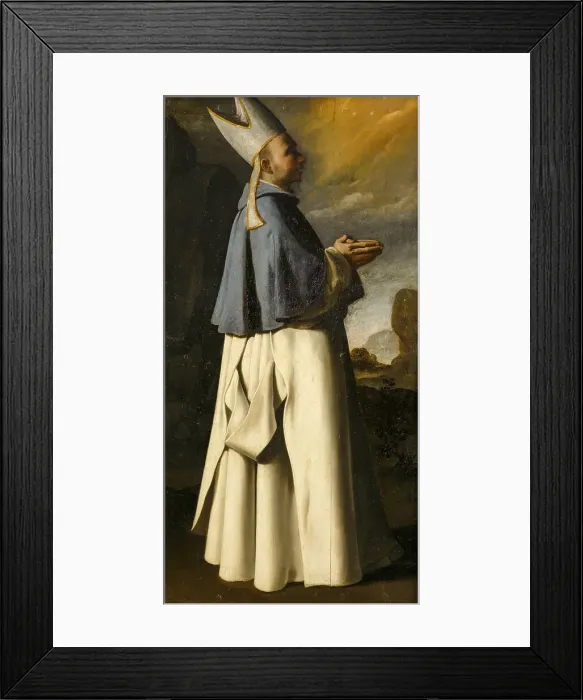 Framed Print : Saint Hugh of Grenoble, 1637-1639. Creator: Zurbarán, Francisco, de (1598-1664) Framed Print : Saint Hugh of Grenoble, 1637-1639. Creator: Zurbarán, Francisco, de (1598-1664)