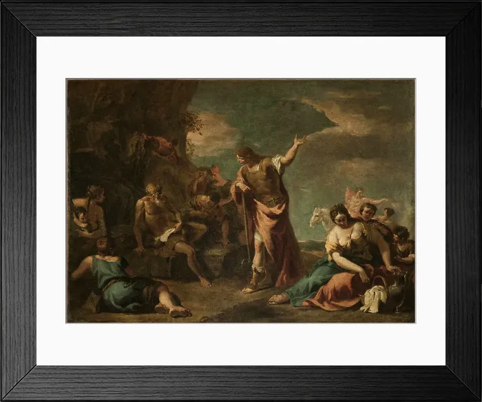 Framed Print : The Refusal of Archimedes, ca 1720. Creator: Ricci, Sebastiano (1659-1734) Framed Print : The Refusal of Archimedes, ca 1720. Creator: Ricci, Sebastiano (1659-1734)