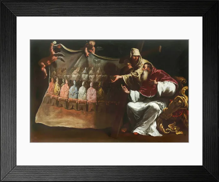 Framed Print : Paul III inspired by faith to summon the Council of Trent, 1687. Creator: Ricci, Sebastiano (1659-1734) Framed Print : Paul III inspired by faith to summon the Council of Trent, 1687. Creator: Ricci, Sebastiano (1659-1734)