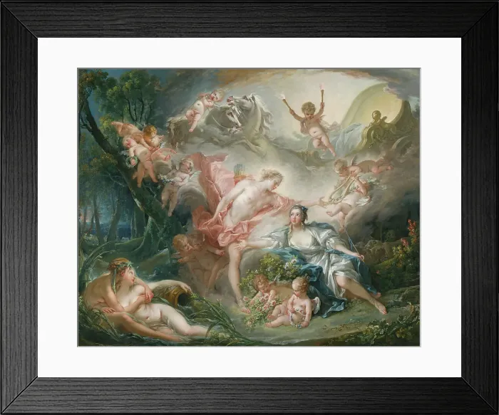 Framed Print : Apollo Revealing his Divinity before the Shepherdess Isse, 1750. Creator: Boucher, François (1703-1770) Framed Print : Apollo Revealing his Divinity before the Shepherdess Isse, 1750. Creator: Boucher, François (1703-1770)