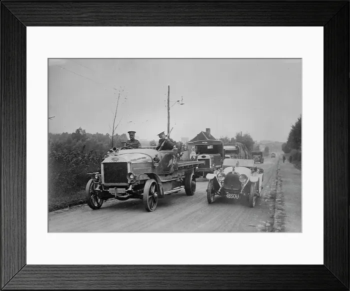 Framed Print : British armored autos in France, between c1910 and c1915. Creator: Bain News Service Framed Print : British armored autos in France, between c1910 and c1915. Creator: Bain News Service