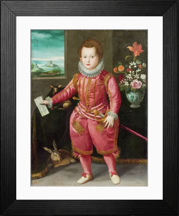 Framed Print : Portrait of Philip de Medici (1577-1582), ca 1581. Creator: Allori, Alessandro (1535-1607) Framed Print : Portrait of Philip de Medici (1577-1582), ca 1581. Creator: Allori, Alessandro (1535-1607)