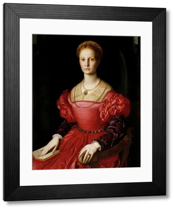 Framed Print : Portrait of Lucrezia Panciatichi, c.1540. Creator: Bronzino, Agnolo (1503-1572) Framed Print : Portrait of Lucrezia Panciatichi, c.1540. Creator: Bronzino, Agnolo (1503-1572)